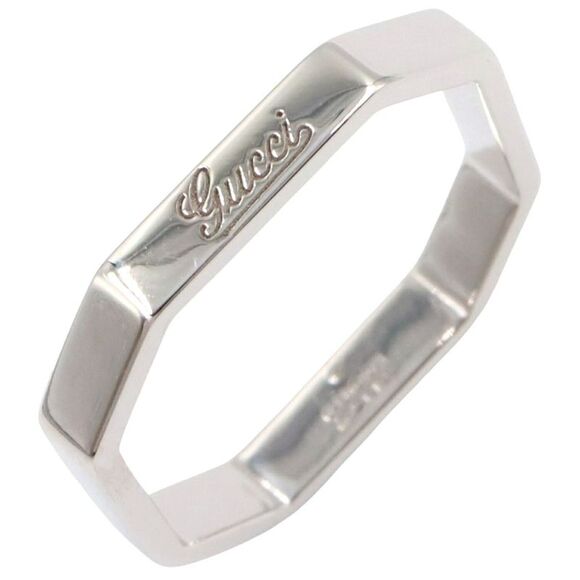 Gucci Octagon Ring K18WG White Gold - Picture 1 of 8